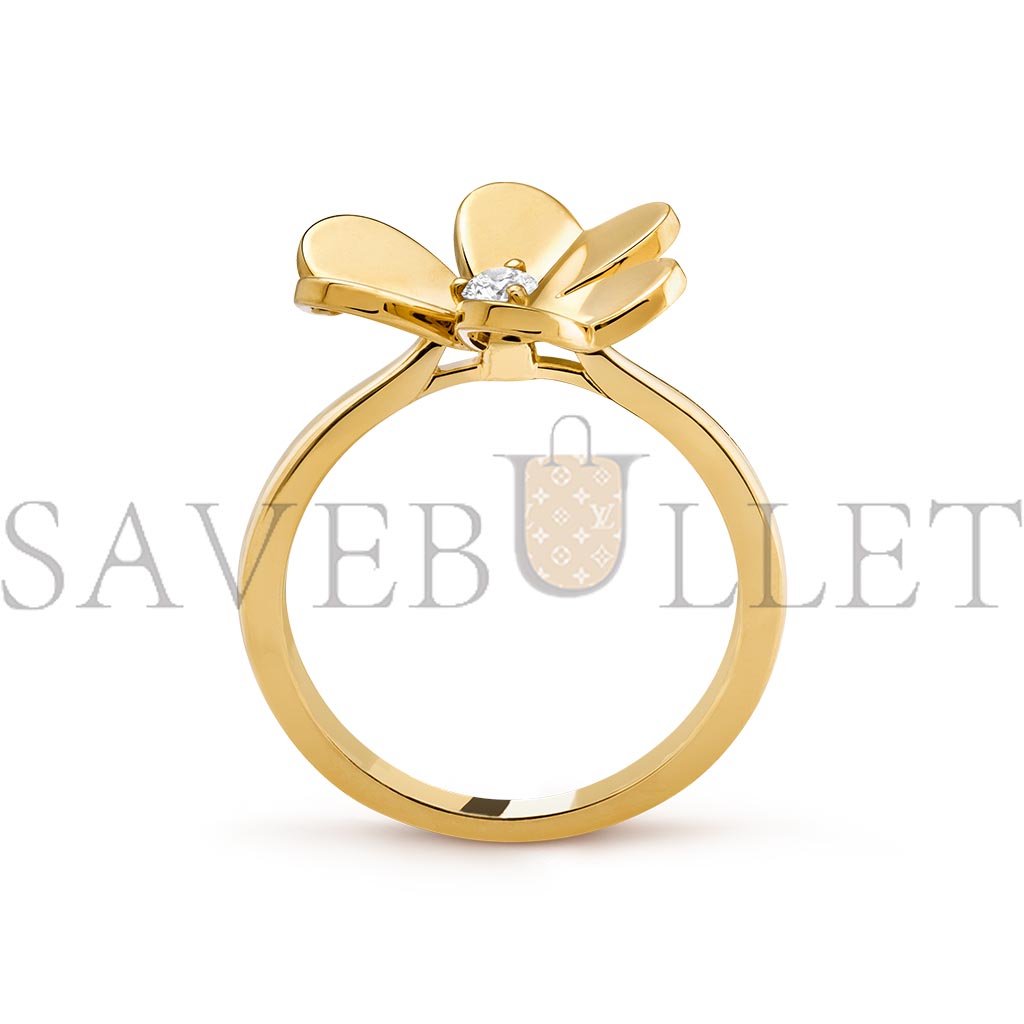 VAN CLEEF ARPELS FRIVOLE RING, 1 FLOWER, SMALL MODEL - YELLOW GOLD  VCARP2DS00